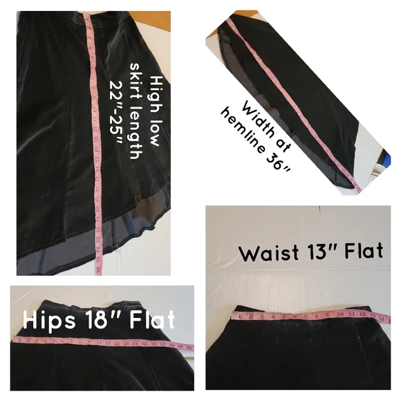 VTG Miller Stockman Western Living Black Velvety Hi-Lo Circle Skirt Equestrian - Picture 11 of 11